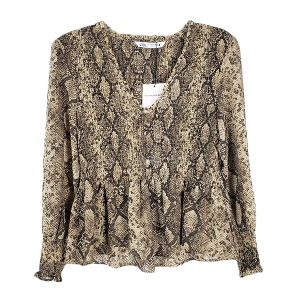ZARA Veronica blouse in snakeskin - Picture 1 of 6